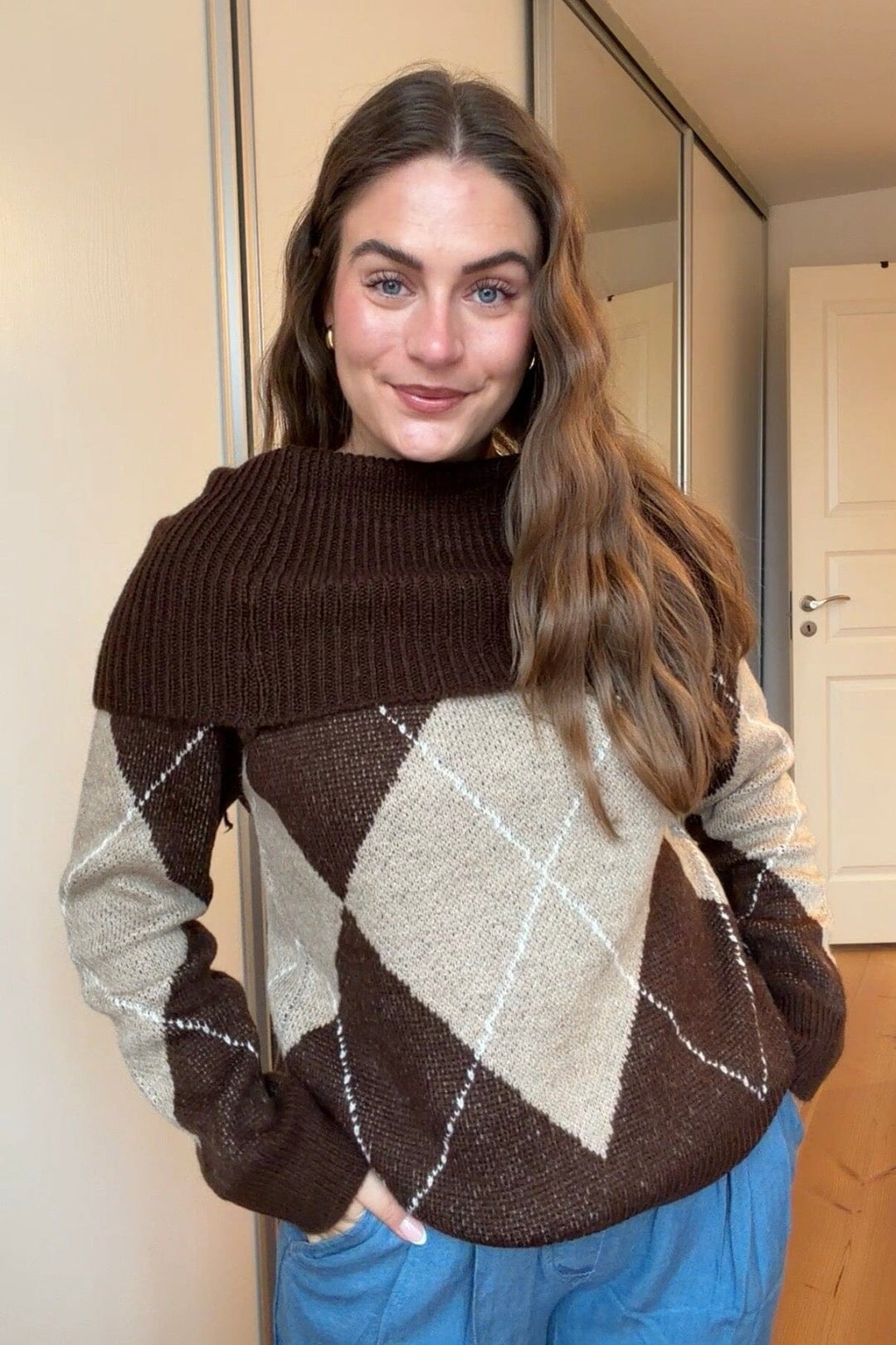 A-bee - Philippa Knit - Dark Maroon Strikbluser 