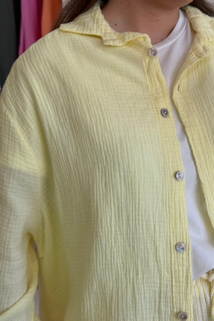 A-bee - Sara Shirt - Light Yellow Skjorter 