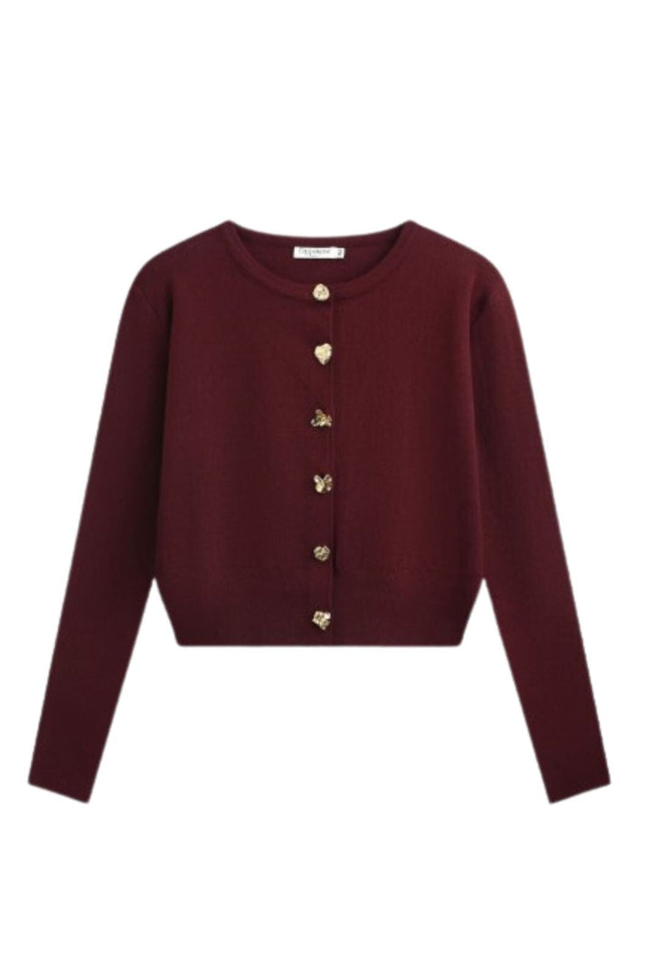 A-bee - Summer Cardigan - Burgundy Cardigans 
