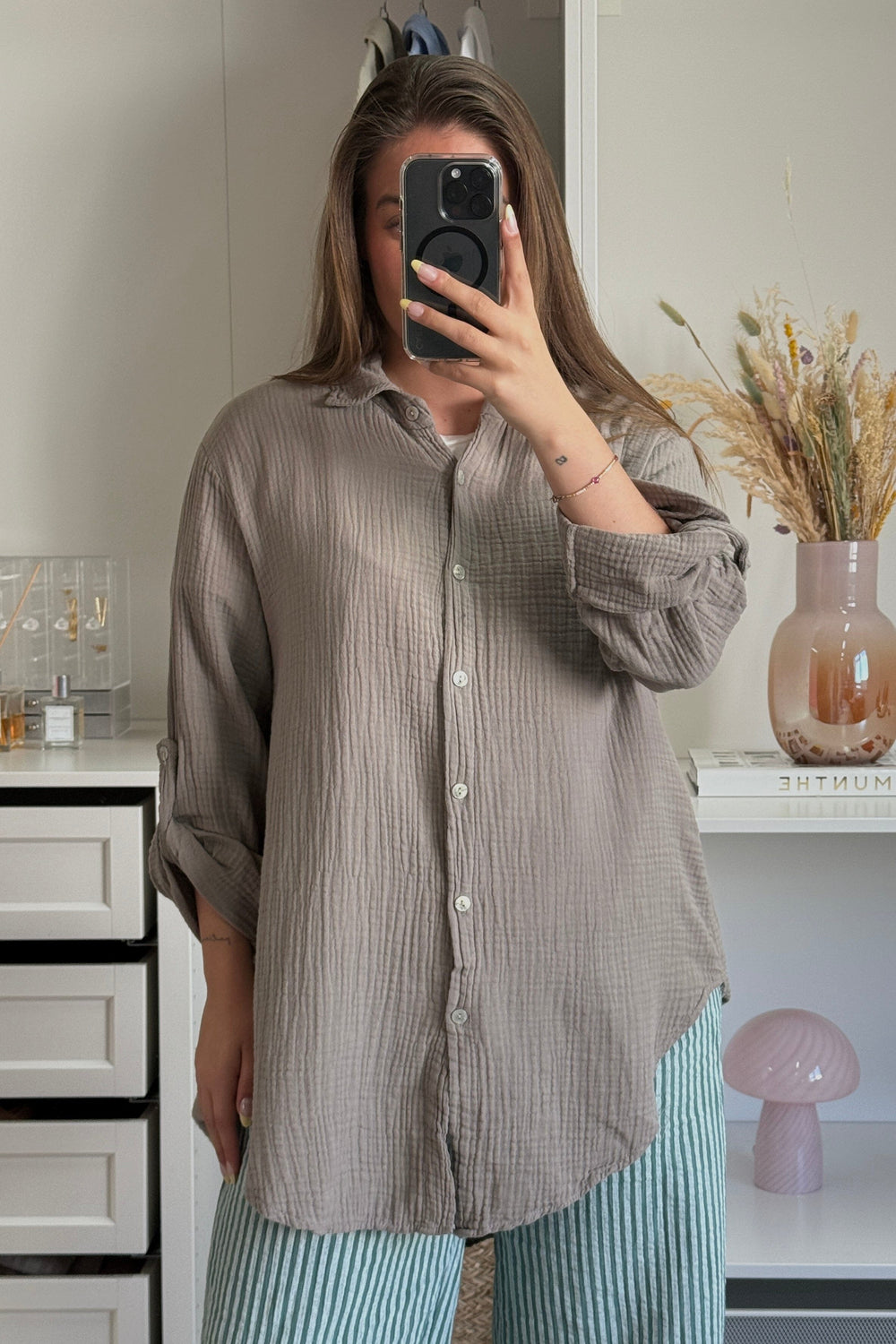 A-bee - Tilde Shirt - Taupe Skjorter 