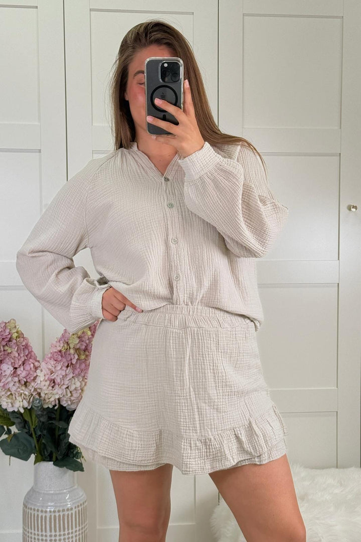 A-bee - Victoria Shorts - Beige Shorts 