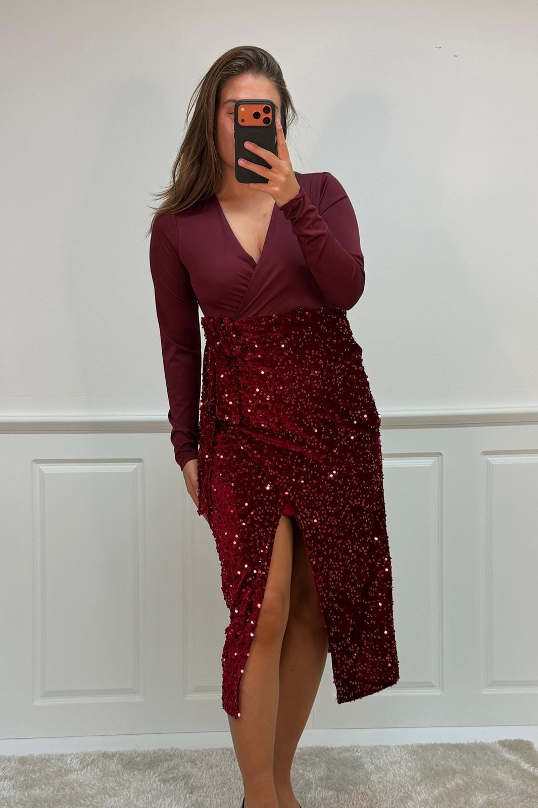 A-bee - Viviana dress - Dark Red Kjoler 