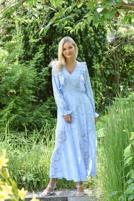 A-View - Floretta Maxi Dress AV7088 - 282 - Light Blue Kjoler 