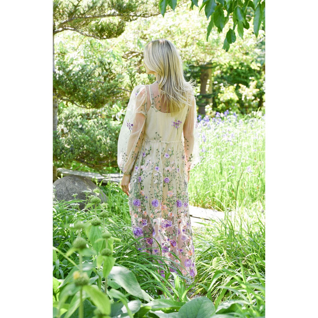 A-View - Fuschia Dress AV4614 - 180 - Green/Purple Kjoler 