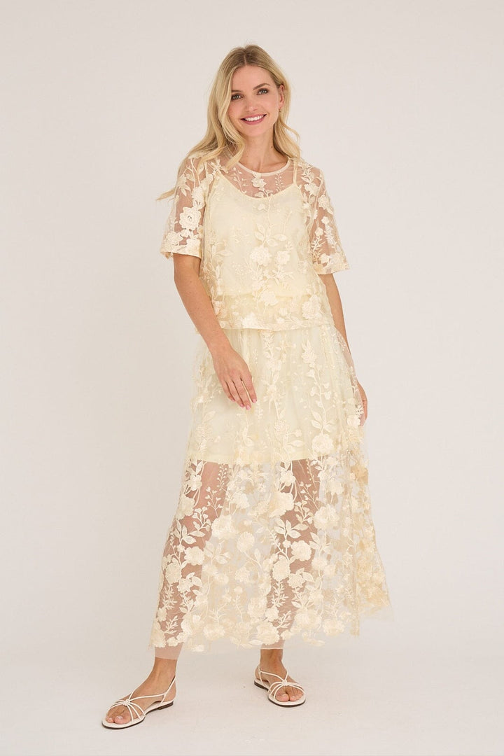 A-View - Fuschia Skirt AV4624 - 069 - Pale Yellow