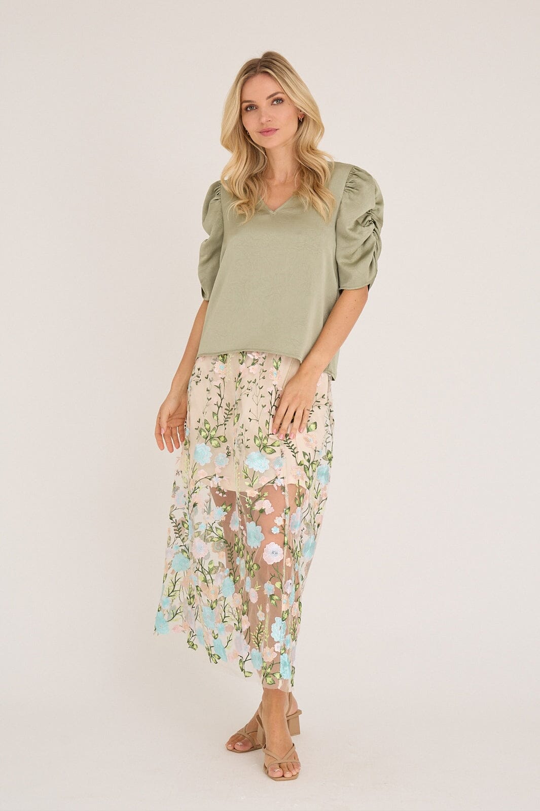 A-View - Fuschia Skirt AV4624 - 260 - Rose/Blue