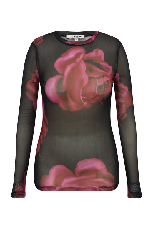 A-View - Silke Blouse AV7018 - 163 - Black/Pink Bluser 