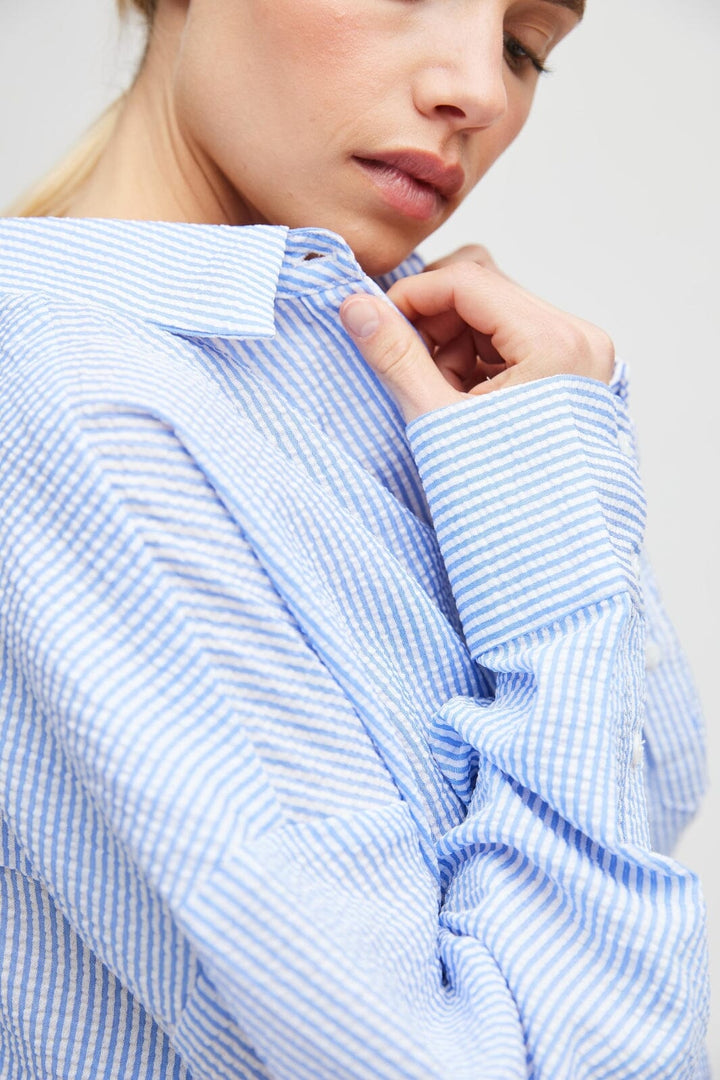 A-View - Sonja Shirt - 112 Blue/White Stribe