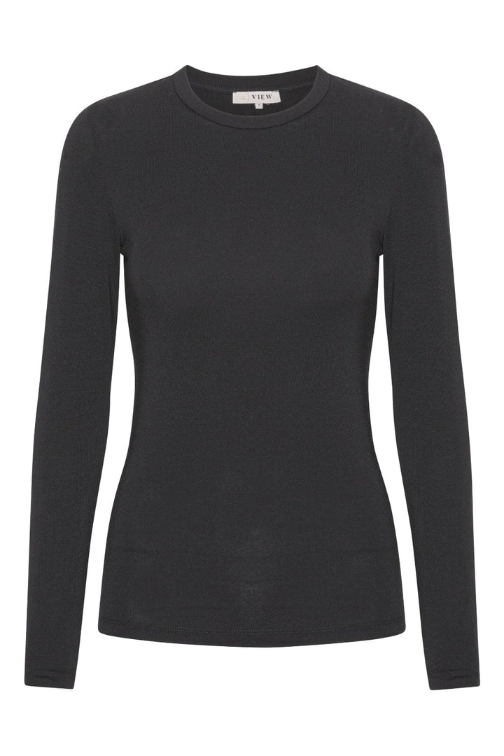 A-VIEW - Stabil Top L/S - 999 Black