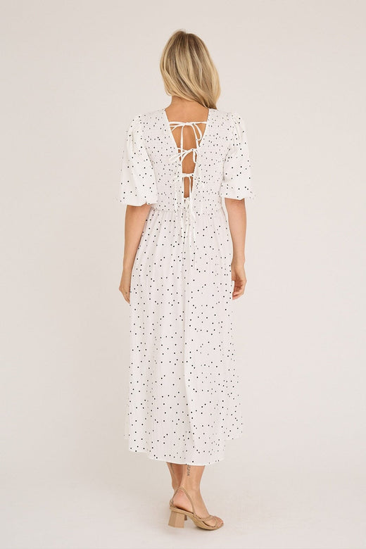 A-View - Tabita Dot Dress AV8164 - 019 - White With Black Dots
