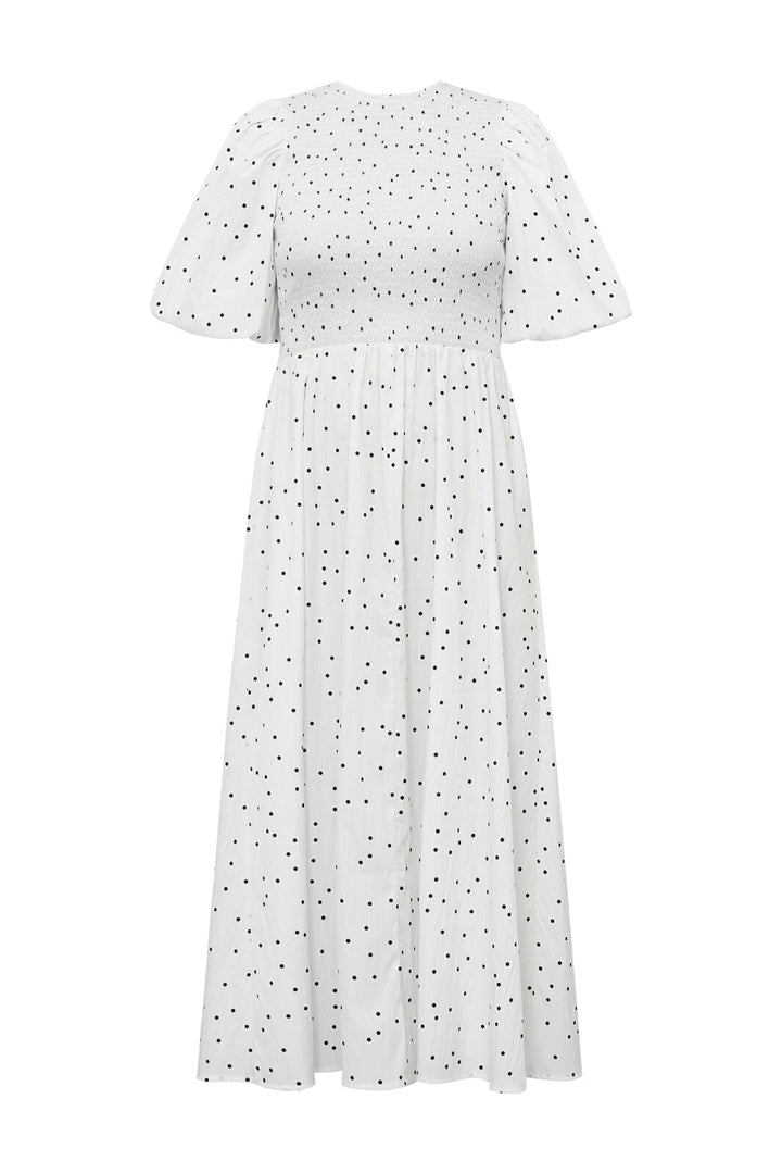 A-View - Tabita Dot Dress AV8164 - 019 - White With Black Dots