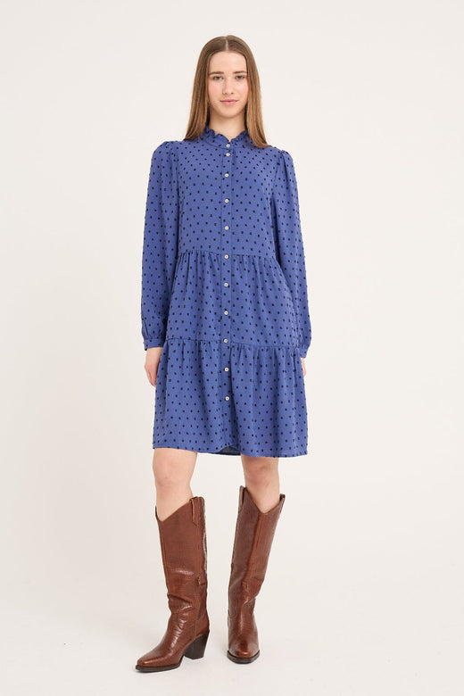 A-View - Vanessa L/S Dress AV6025 - 294 - Blue/Black