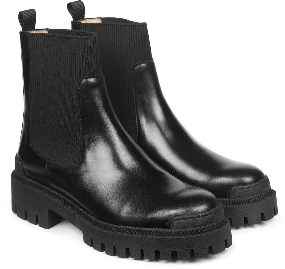 Angulus - Hacker Støvle Med Elastik - Black Støvler 