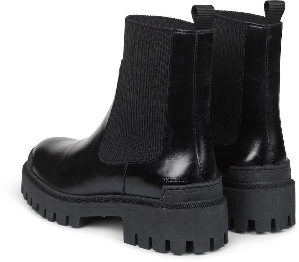 Angulus - Hacker Støvle Med Elastik - Black Støvler 