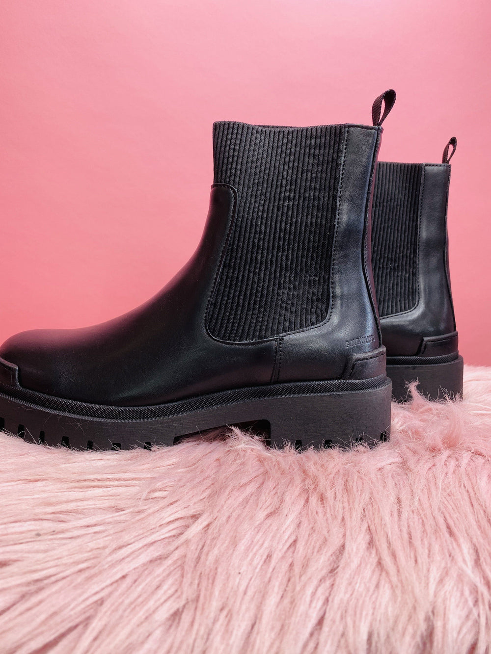 Angulus - Hacker Støvle Med Elastik - Black Støvler 