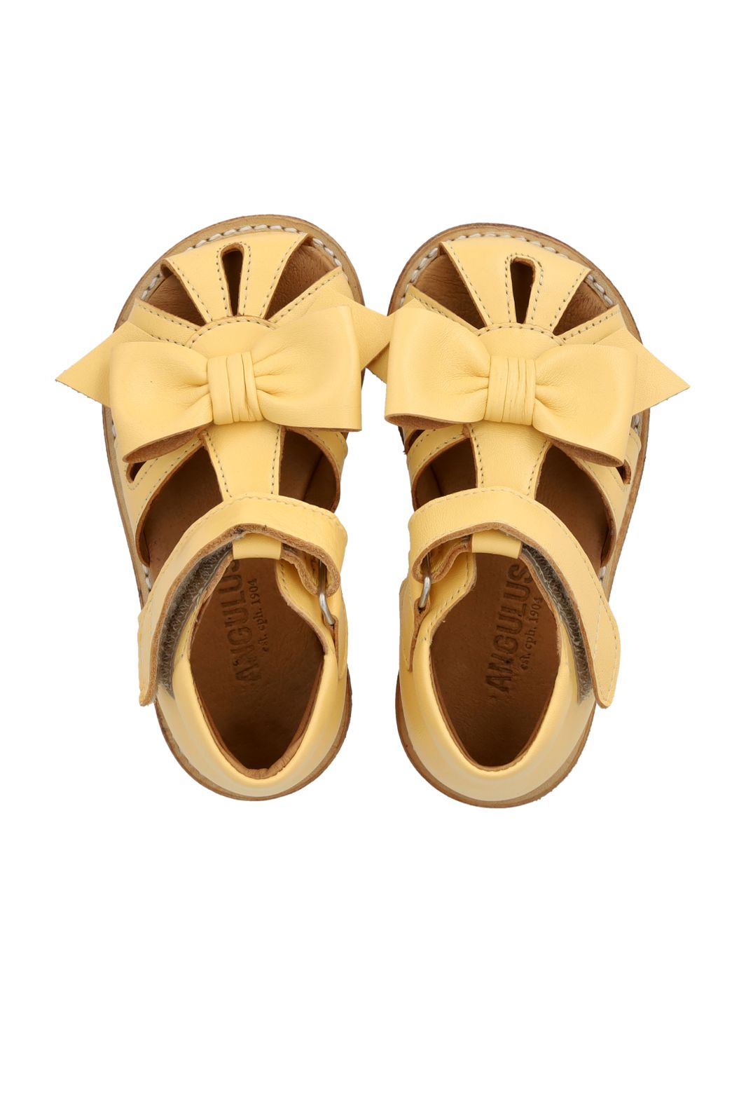 Angulus - Sandal Med Sløfje Og Lukket Tå 0686-101 - 2713 - Mellow Yellow