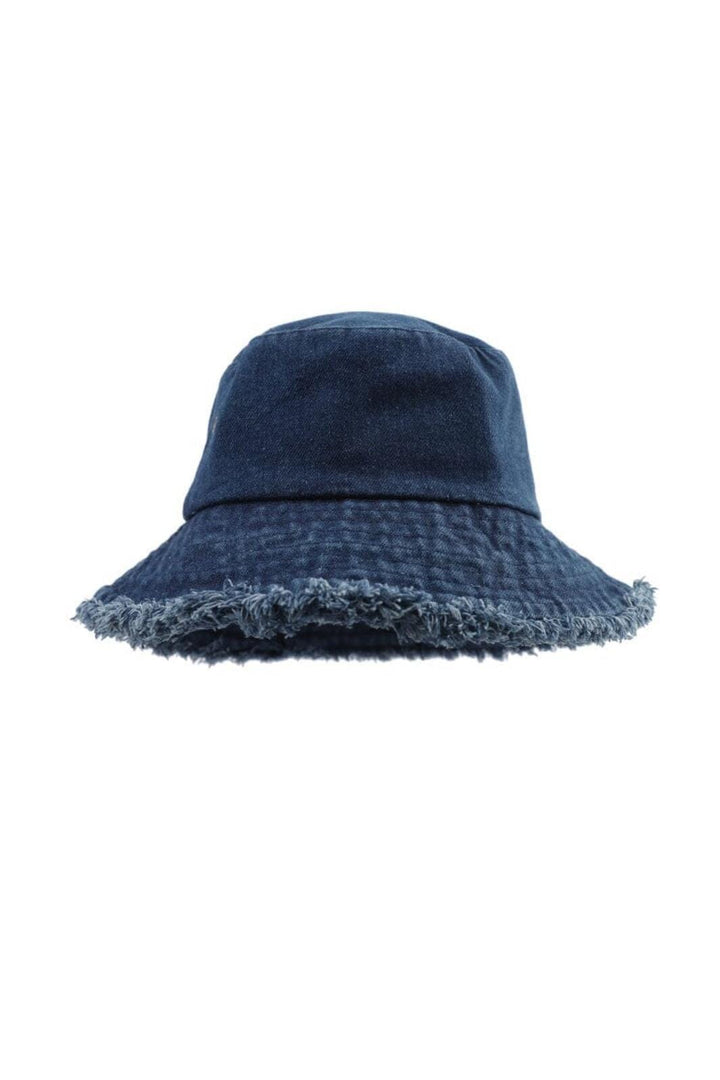 Anobel Copenhagen - Frayed Edge Denim Bucket Hat H-29073. - Denim