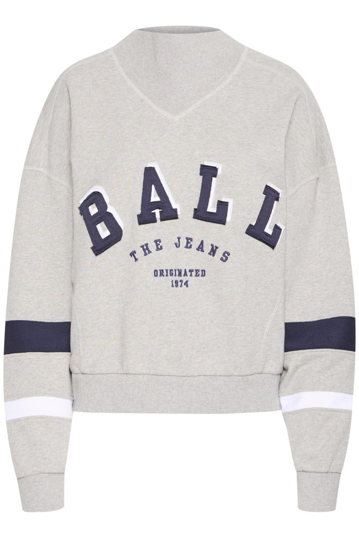 Ball - Bafossati High Collar Sweat - 204054 Medium Grey Melange