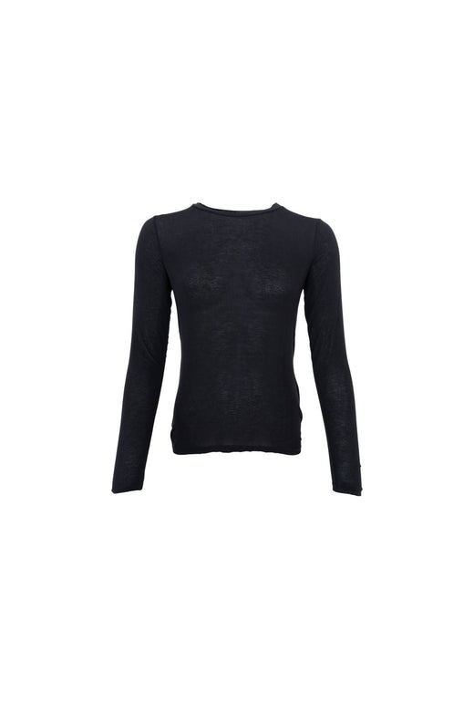 Black Colour - Bcalba Ls Tee 41260 - Shirts,Mesh & Basic Blouses - Black Solid