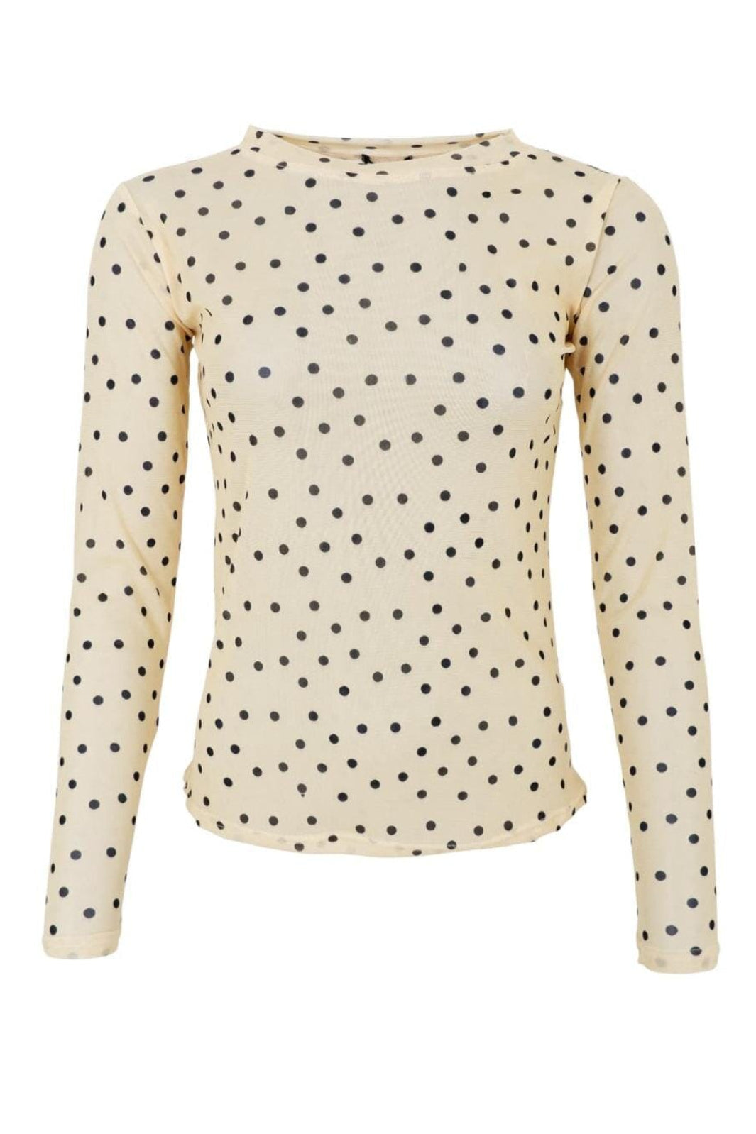 Black Colour - Bcannie Mesh Blouse 3846 - Shirts - Yellow Dot Bluser 