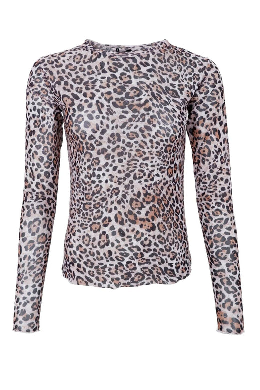 Black Colour - Bcannie Shimmer Mesh Blouse 41070 - Shirts - Leopard Bluser 