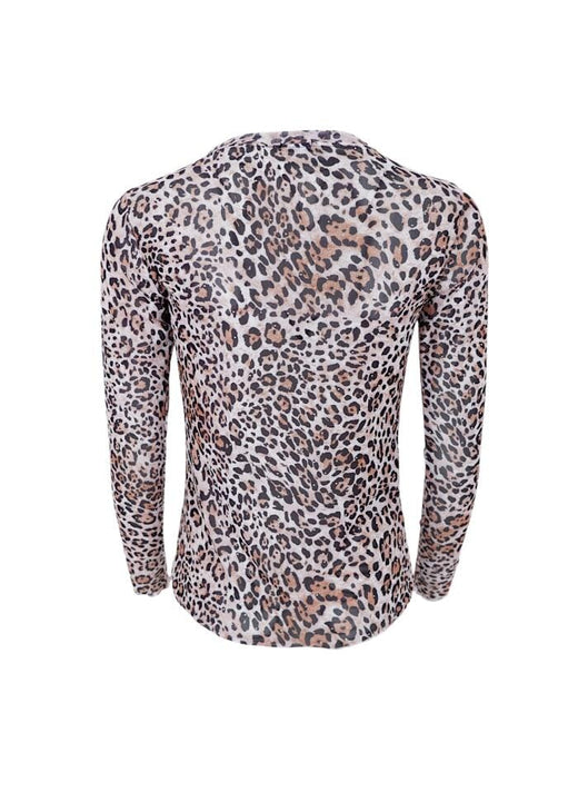 Black Colour - Bcannie Shimmer Mesh Blouse 41070 - Shirts - Leopard Bluser 