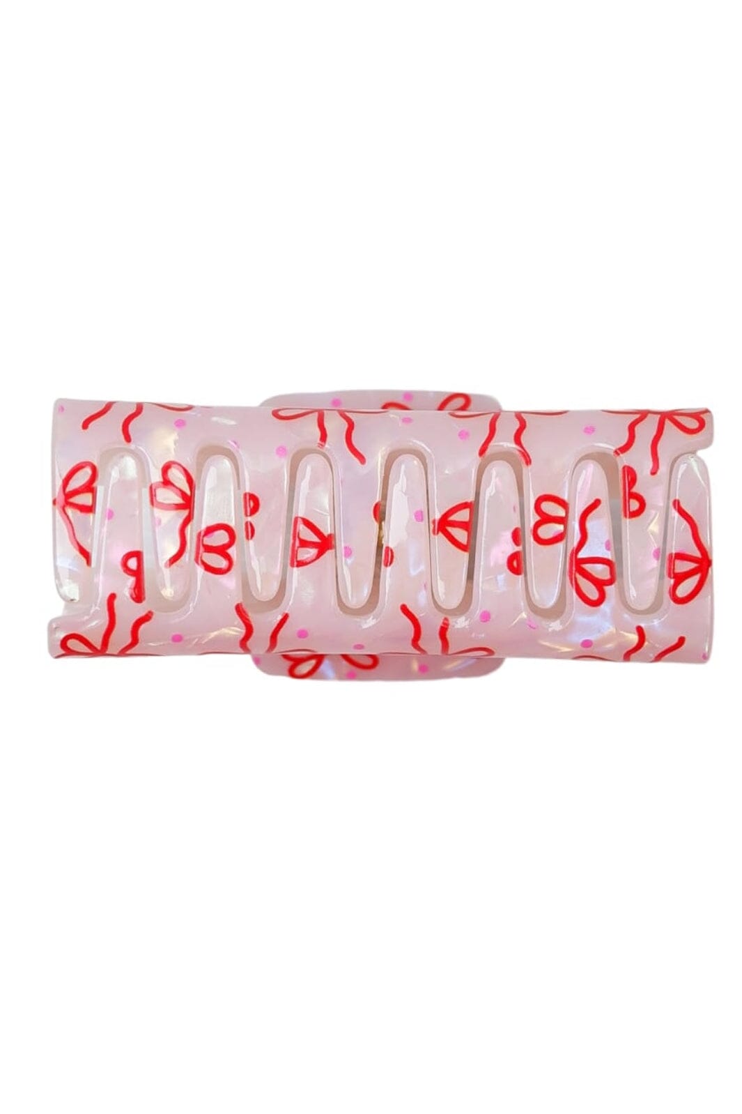 Black Colour - Bcberlin Bow Hair Claw 5946 - Red Bow