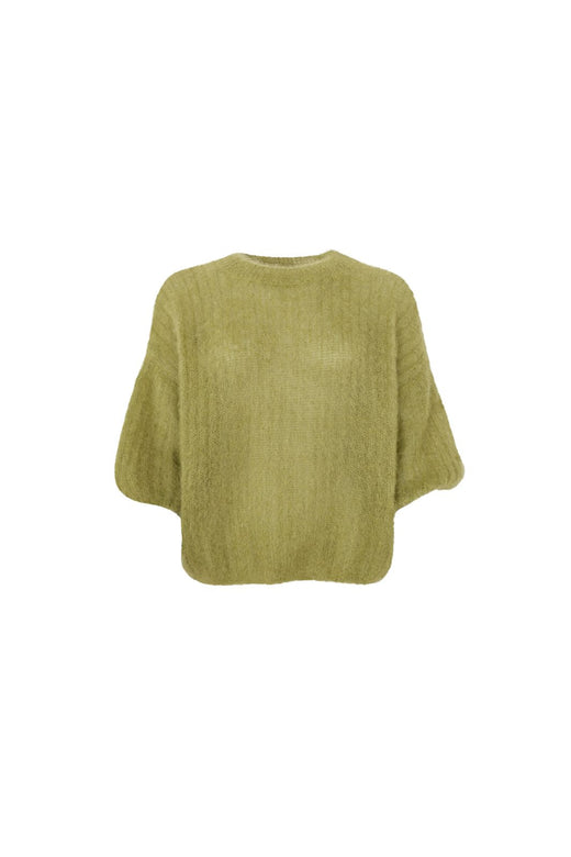 Black Colour - Bcbjoerk S/S Jumper 1260 - Dk. Lime