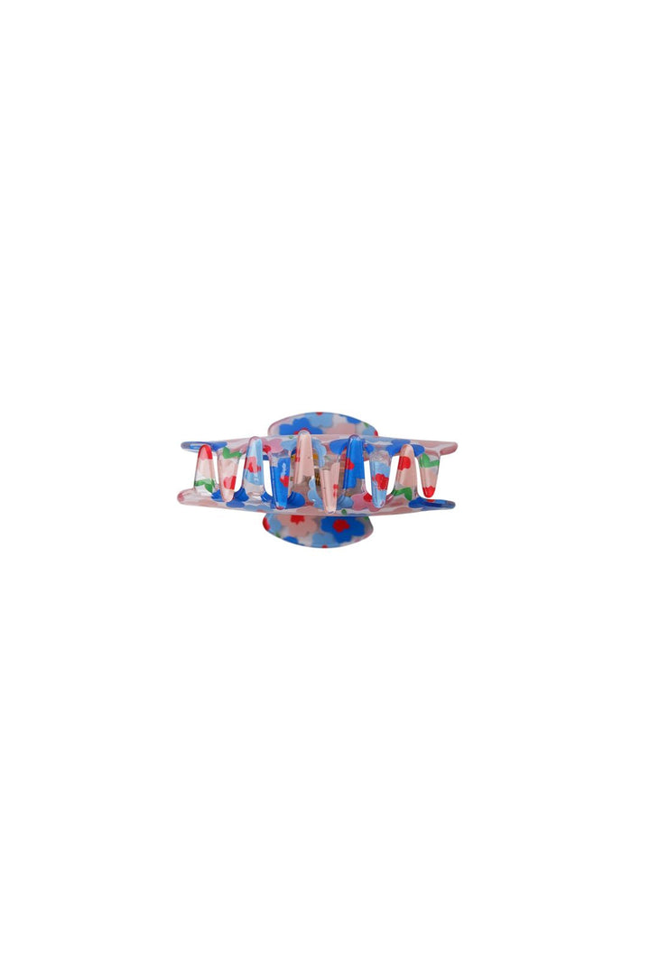 Black Colour - Bcdakota Flower Hair Claw 6038 - Blue Multi