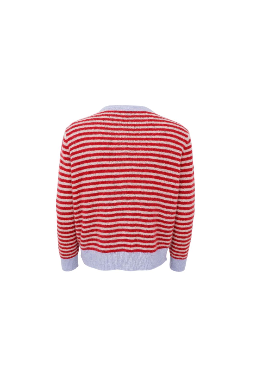 Black Colour - Bcdell Striped Knit Cardigan 1245 - Red
