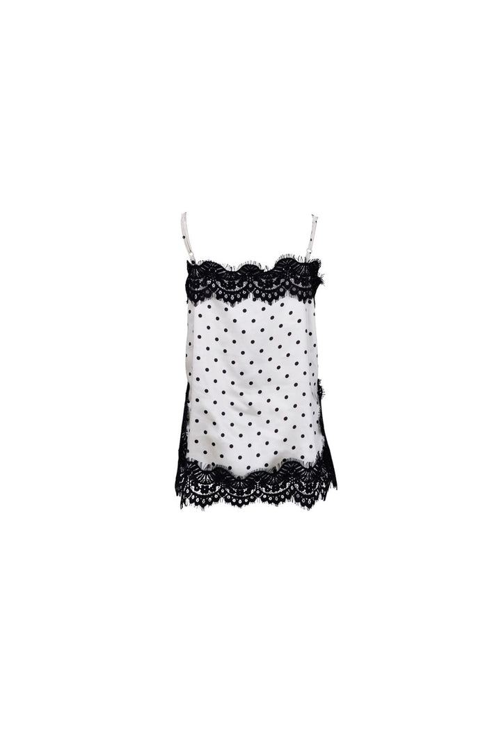 Black Colour - Bcevie Lace Strap Top 41046 - Shirts - White Dot