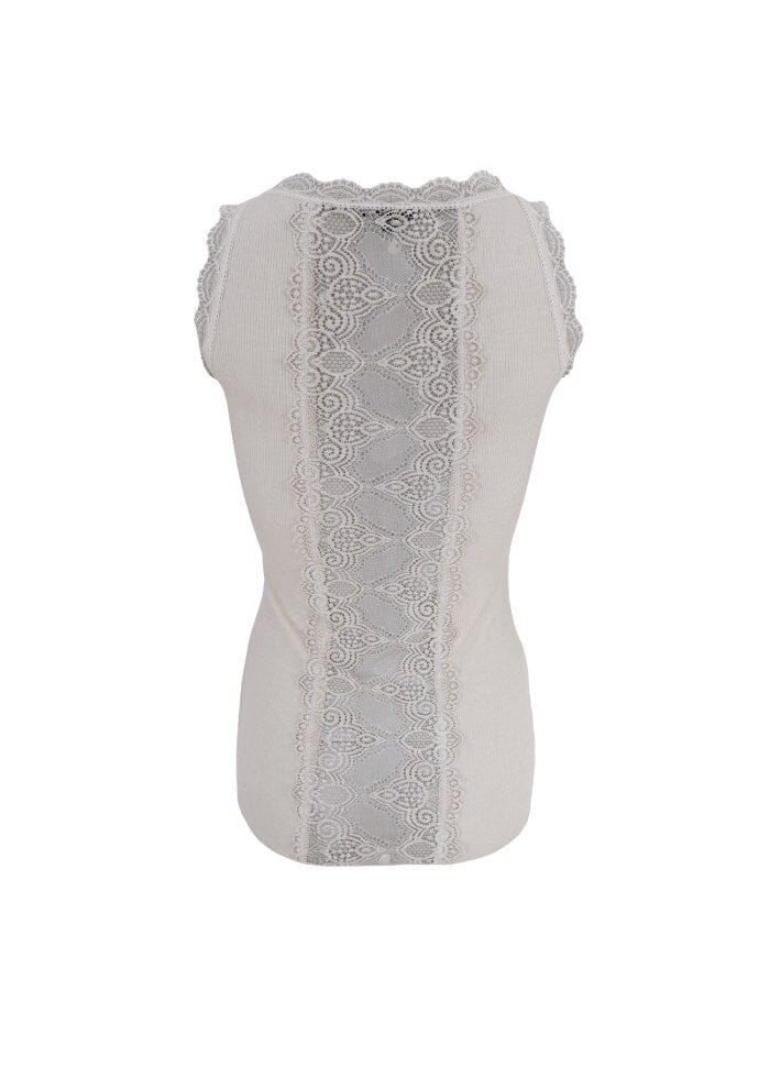 Black Colour - Bcivy Rib Top - Ivory