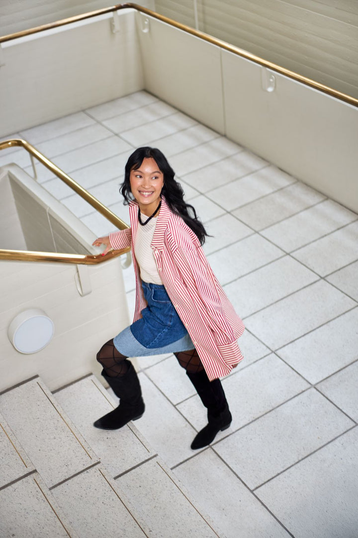 Black Colour - Bcizzy Denim Skirt 41094 - Mid Blue