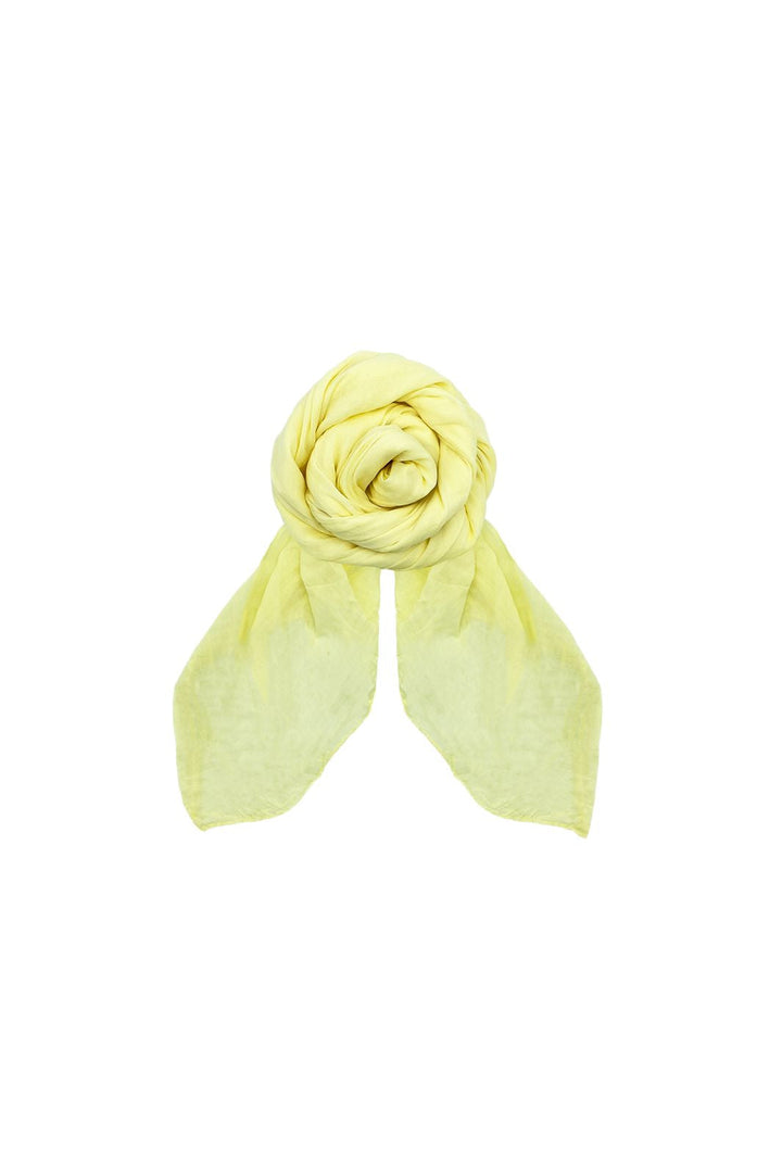 Black Colour - Bckelsey Small Plain Scarf 208272 - Lt. Yellow