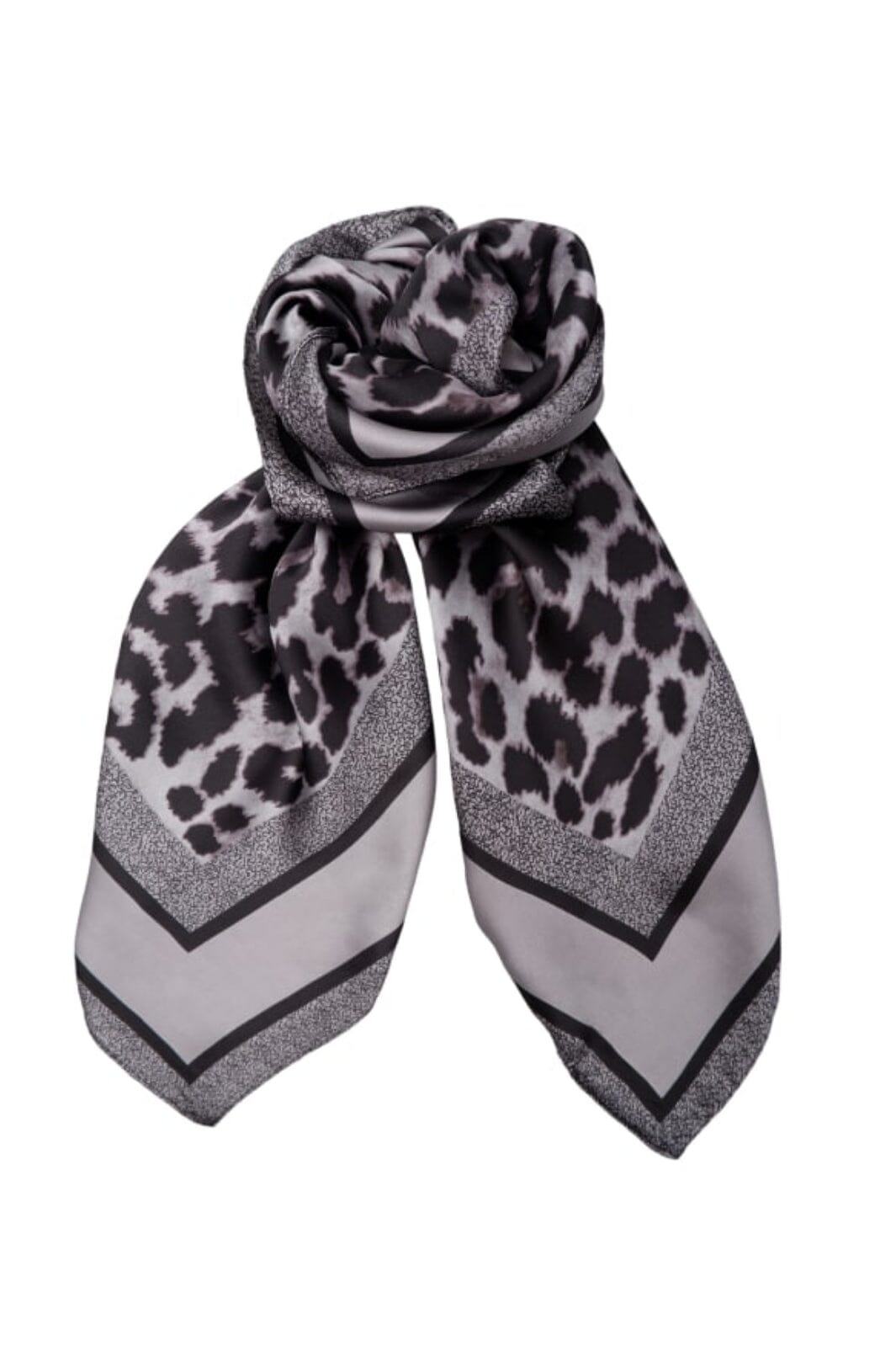 Black Colour - Bcleo Mini Scarf - Grey Leo