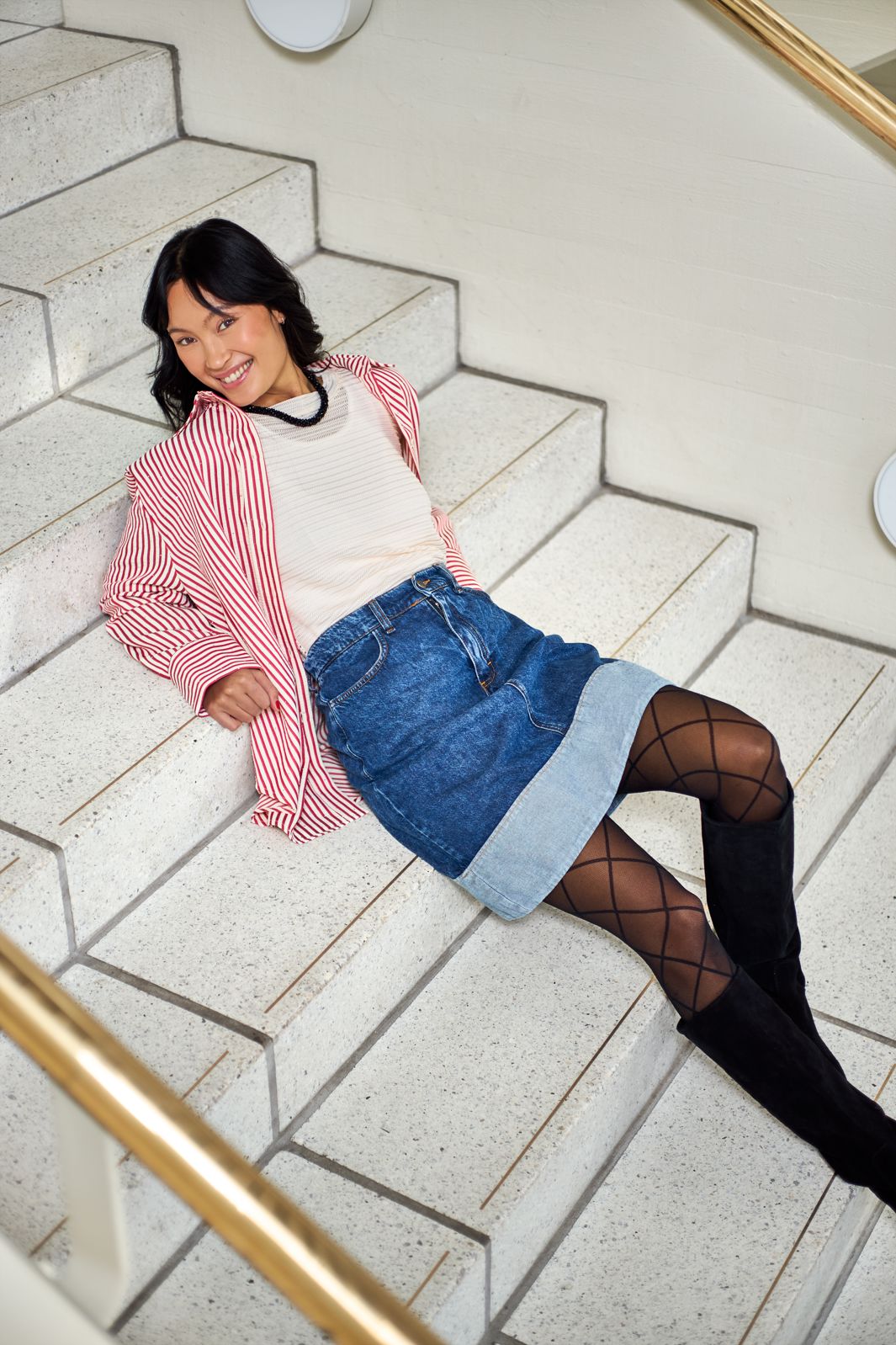 Black Colour - Bclili Mesh Blouse 41071 - Shirts - Cream