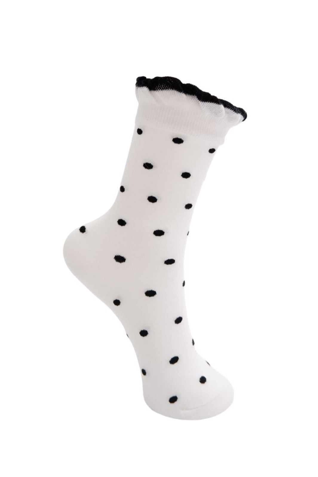 Black Colour - Bclumina Sock 4385 - White W. Dots