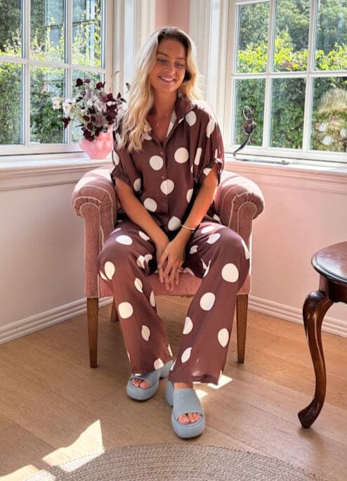 Black Colour - Bcmabel Shirt Blouse 40988 - Mocca Dot Skjorter 