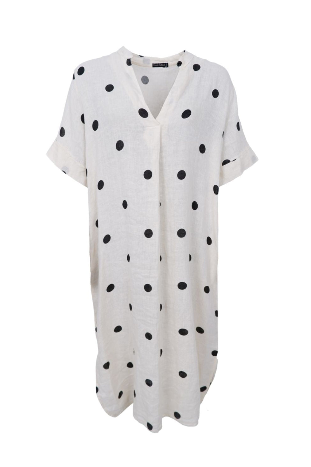 Black Colour - Bcmelina Long Linen Dress 40412 - Dot