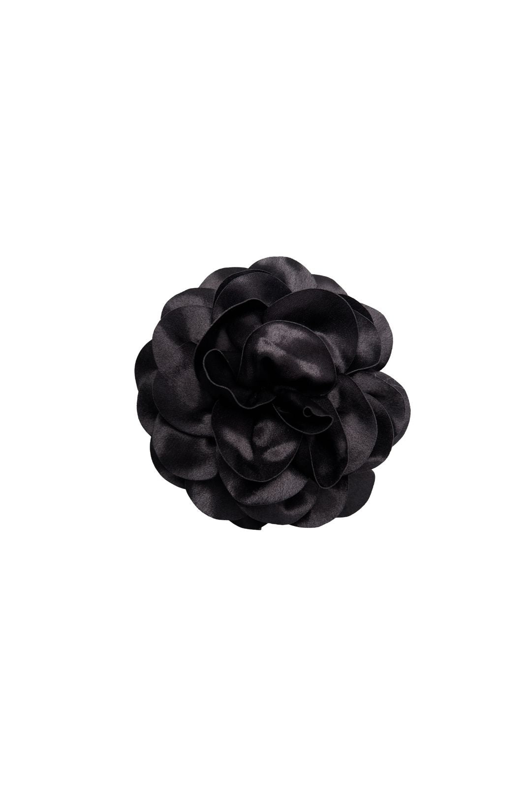 Black Colour - Bcsage Big Flower 2-In-1 Brooch 4486 - Black