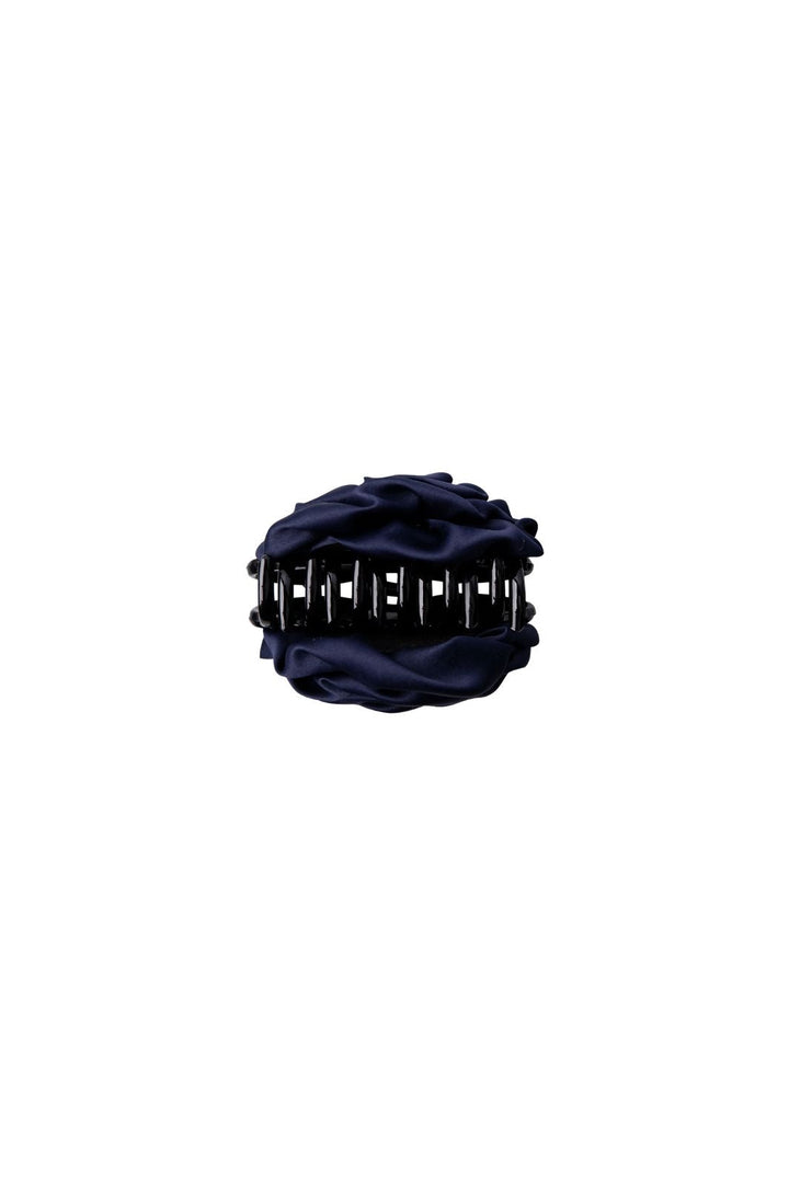 Black Colour - Bcsimona Flower Satin Hair Claw 6075 - Navy