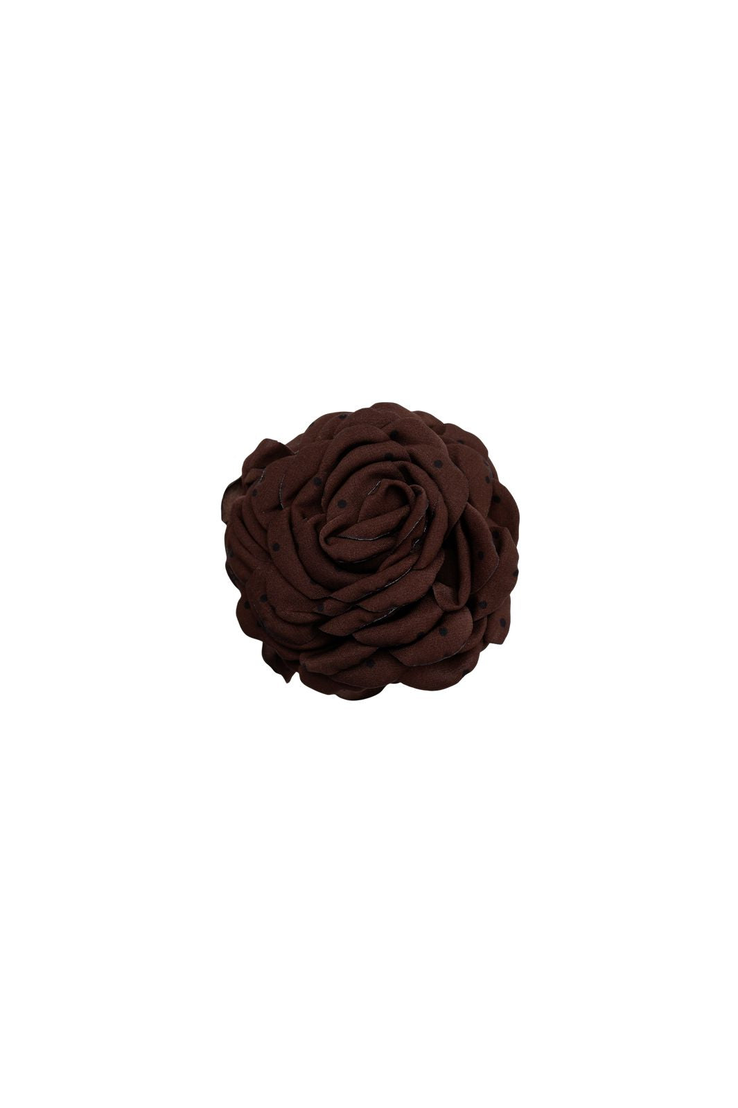 Black Colour - Bcvilla Mega Flower Hair Claw 6027 - Coffee W. Dots
