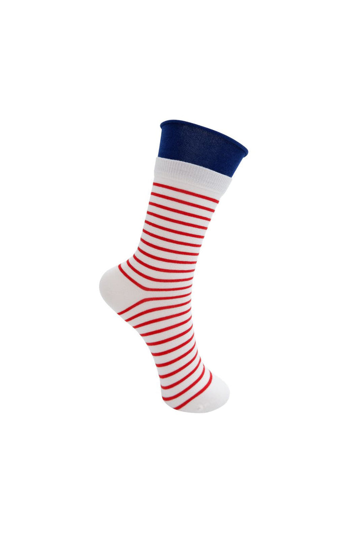 Black Colour - Bcwilhelmine Sock 8502 - Red Stripe