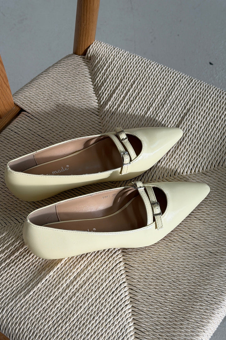 Bloom - Galanthus Ballet Flats - Light Yellow Ballerinaer 