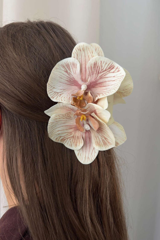 Bloom Objects - Hairclip - Orchid - Beige - 02-554 Hårklemmer 