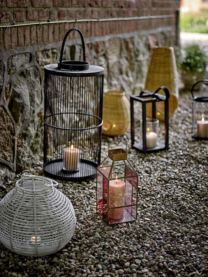 Bloomingville - Drew Lanterne, Rosa, Glas 82072736 - Rose