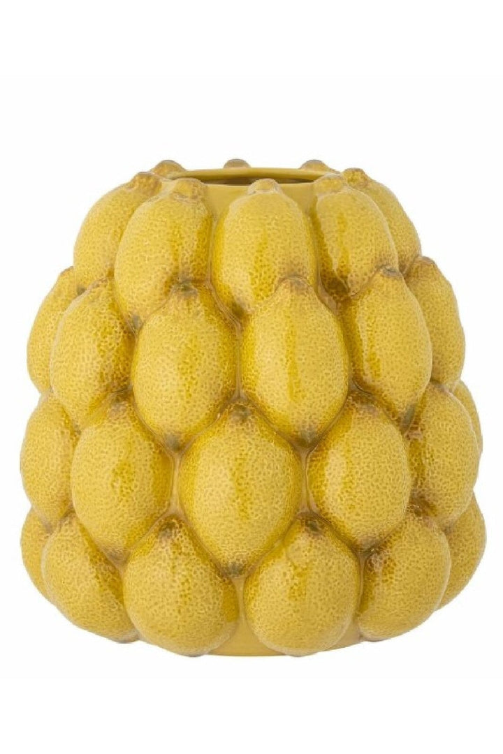 Bloomingville - Limone Vase, Gul, Stentøj