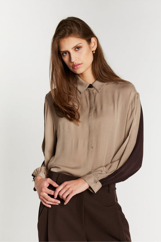 Bruuns Bazaar - Kamillebblure Shirt Bbw5162 - Roasted Cashew Skjorter 