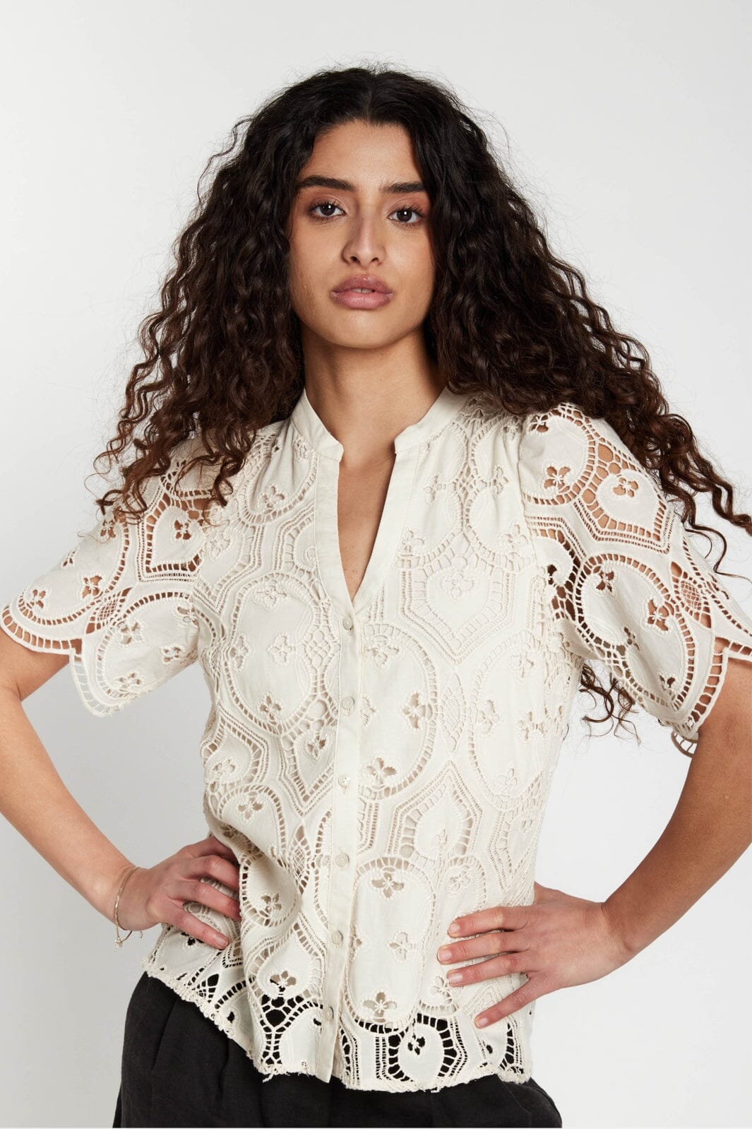 Bruuns Bazaar - Raveneabburesa Shirt BBW5030 - Vanilla Ice