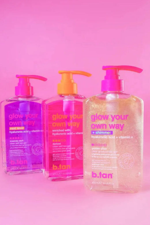 B.tan - Glow Your Own Way + Shimmer Tanning Gelé